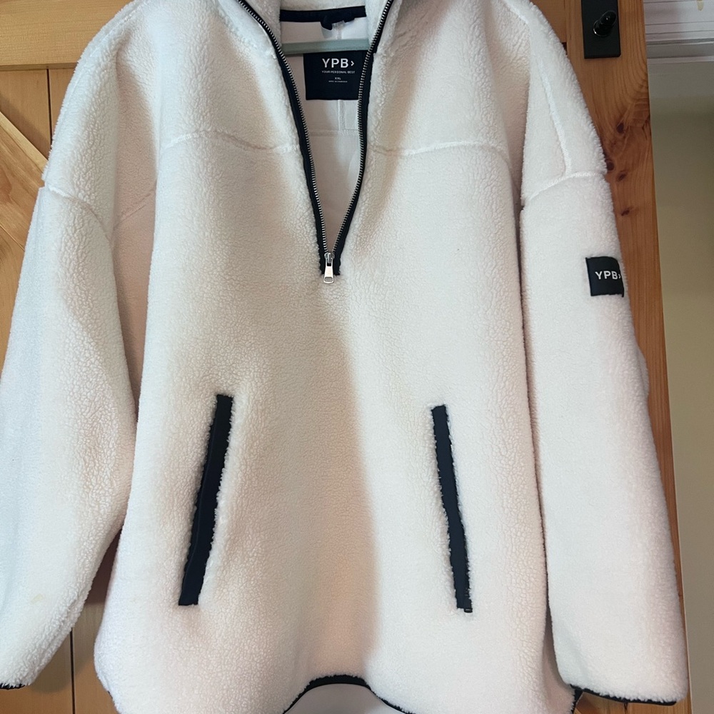 YPB Women's White Fleece Jacket